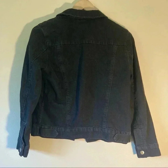 J Brand black snap buttons denim jean jacket - Picture 6 of 7